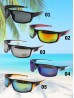 Fashion Sporty Sunglasses W/ Color Frame